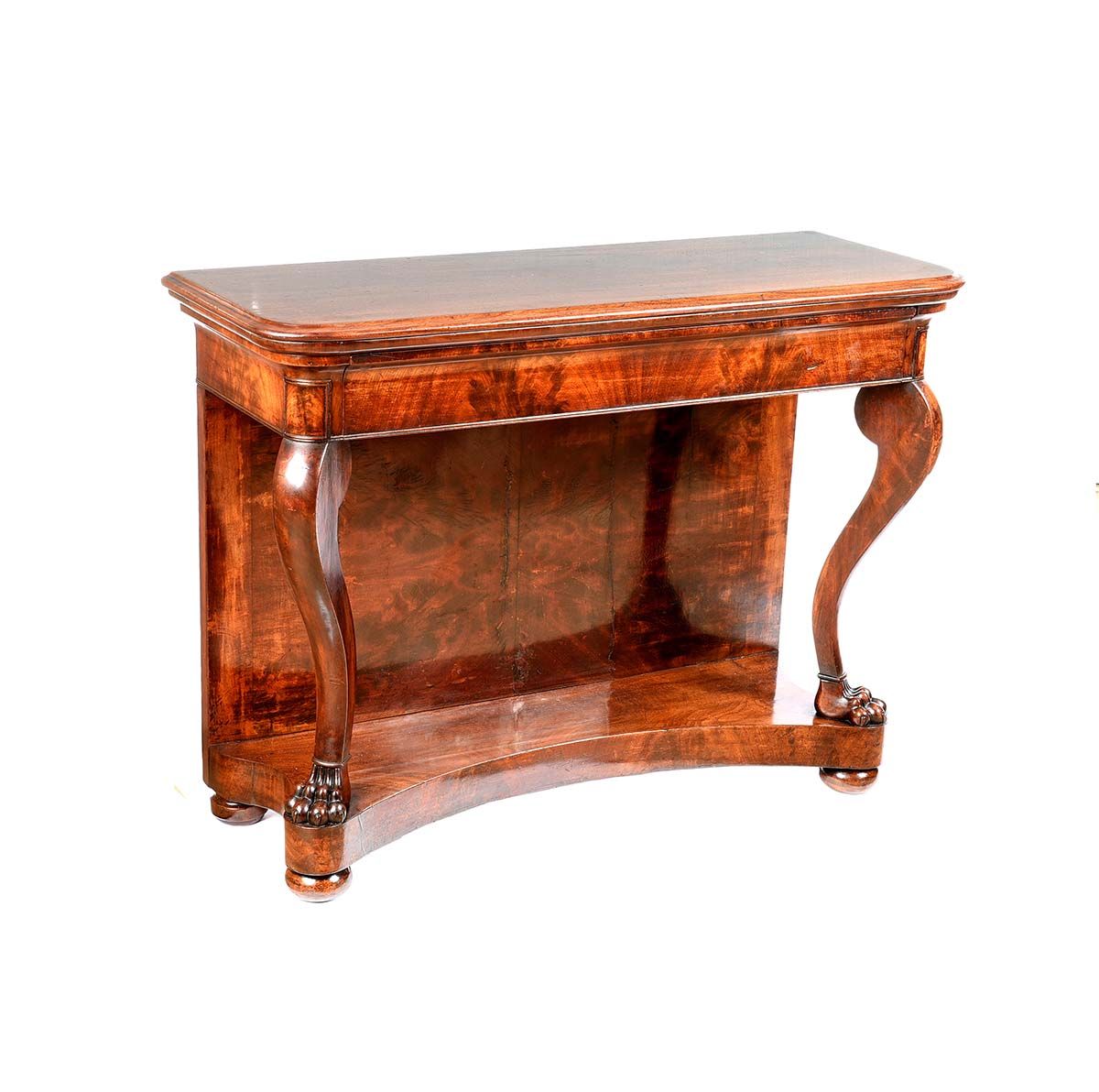 FINE WILLIAM IV MAHOGANY CONSOLE TABLE at Ross's Online Art Auctions