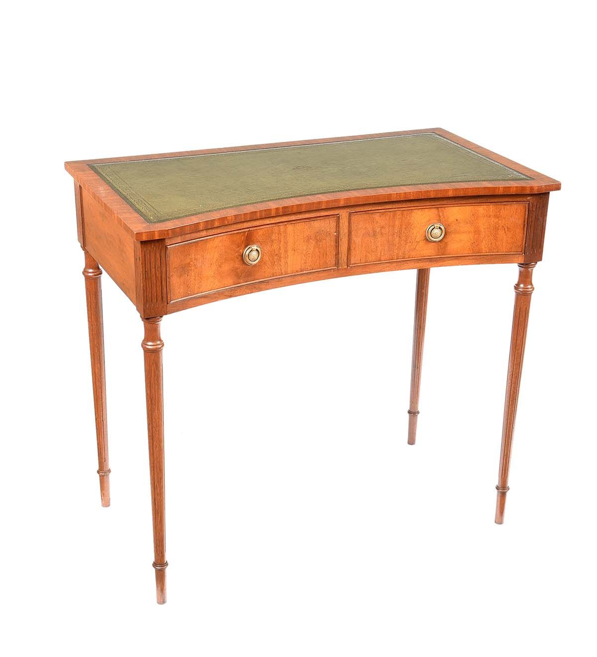 MAHOGANY CONCAVE WRITING TABLE at Ross's Online Art Auctions