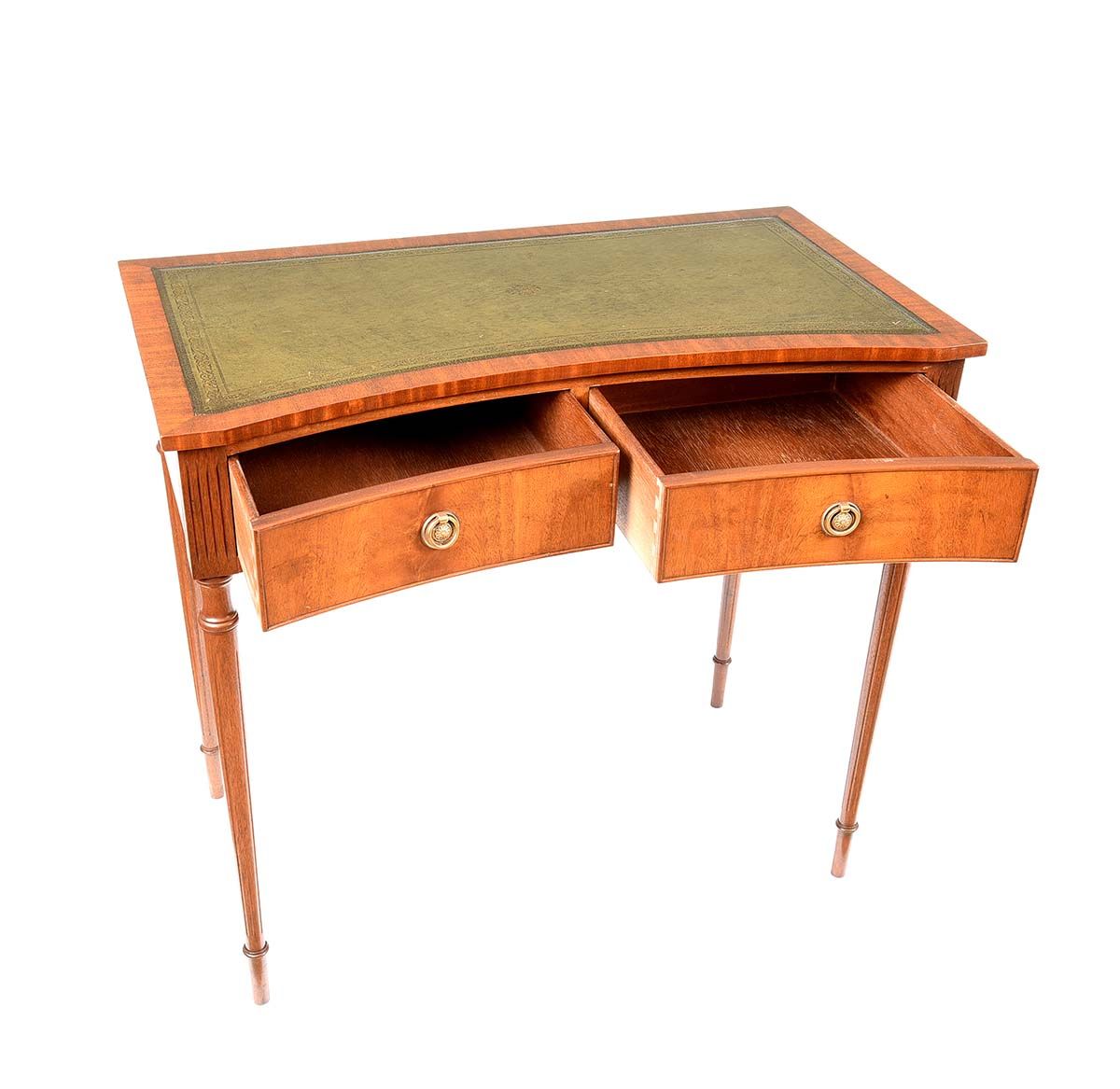 MAHOGANY CONCAVE WRITING TABLE at Ross's Online Art Auctions