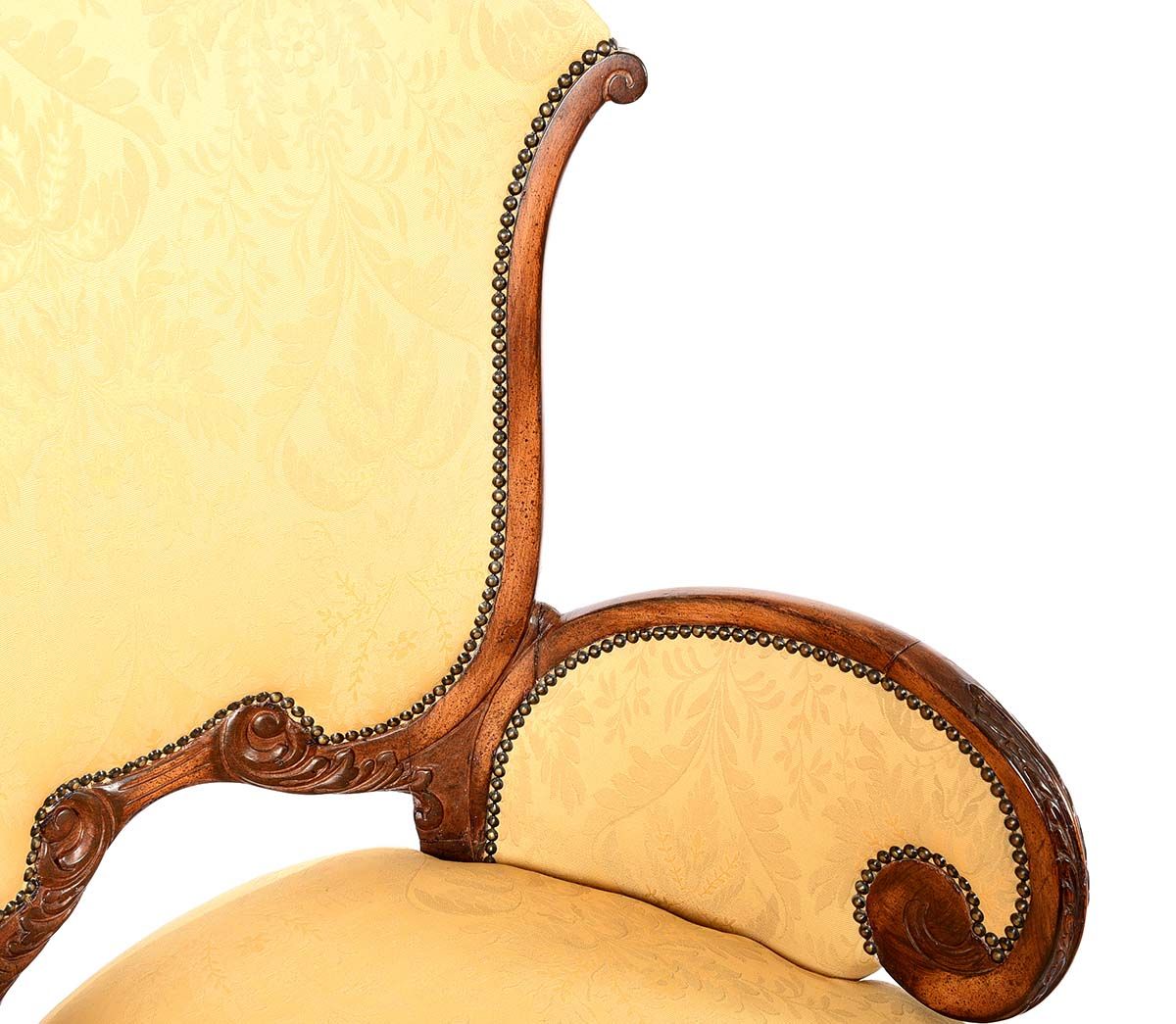 FINE PAIR OF UPHOLSTERED ARMCHAIR at Ross's Online Art Auctions