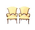 FINE PAIR OF UPHOLSTERED ARMCHAIR at Ross's Online Art Auctions