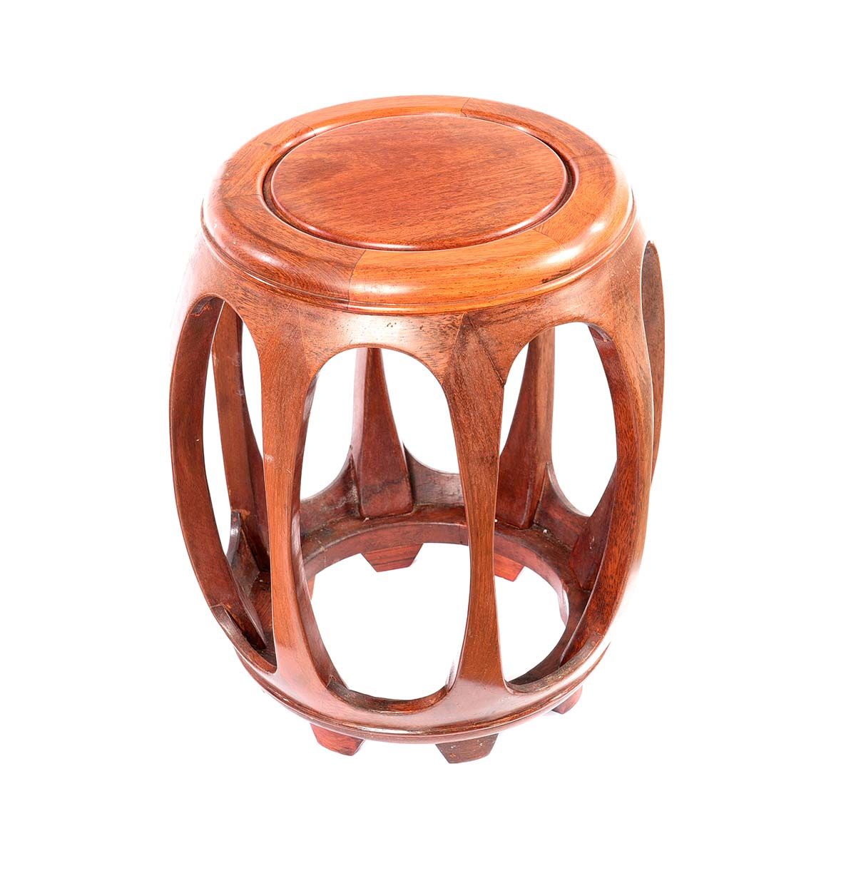 CHINESE CHERRYWOOD STOOL at Ross's Online Art Auctions