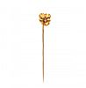 GOLD-TONE DIAMOND FLORAL STICK PIN at Ross's Online Art Auctions