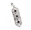 14CT WHITE GOLD SAPPHIRE PENDANT at Ross's Online Art Auctions