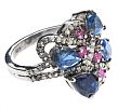 STERLING SILVER SAPPHIRE & RUBY RING at Ross's Online Art Auctions
