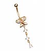 9CT GOLD BUTTERFLY BELLY BAR at Ross's Online Art Auctions