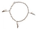 TWO STERLING SILVER CHARM BRACELETS at Ross's Online Art Auctions