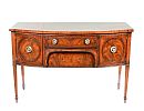 ANTIQUE MAHOGANY BOW FRONT SIDEBOARD at Ross's Online Art Auctions