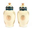 PAIR OF TWENTIETH CENTURY REPRODUCTION ROYAL VIENNA STYLE JARS & COVERS at Ross's Online Art Auctions