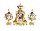 THREE PIECE FRENCH CLOCK SET at Ross's Online Art Auctions