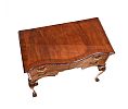 MAHOGANY SERPENTINE FRONT DESK at Ross's Online Art Auctions