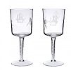 PAIR OF ETCHED MASONIC GLASSES at Ross's Online Art Auctions