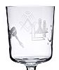 PAIR OF ETCHED MASONIC GLASSES at Ross's Online Art Auctions