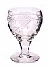 SET OF EIGHT CUT & ETCHED WINE GLASSES at Ross's Online Art Auctions