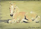 YOUNG FOAL LYING DOWN by Con Campbell at Ross's Online Art Auctions