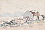IRISH THATCHED COTTAGE by Theo J. Gracey RUA at Ross's Online Art Auctions