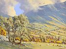 SHOWERS AT GLENDUN by David Overend at Ross's Online Art Auctions