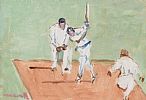 PLAYING CRICKET by Marie Carroll at Ross's Online Art Auctions