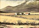 COTTAGES IN THE MOURNES by Derek Quann at Ross's Online Art Auctions