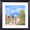 CYCLISTS RACING NEAR MUCKISH MOUNTAINS, DOWNINGS by Sean Lorinyenko at Ross's Online Art Auctions