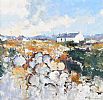 COTTAGES NEAR CLOUGHEY by Dennis Orme Shaw at Ross's Online Art Auctions