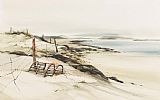 DESERTED BEACH by Phyllis Del Vecchio at Ross's Online Art Auctions