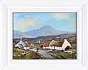 COTTAGES NEAR CROAGH PATRICK, COUNTY MAYO by Ann Kelly at Ross's Online Art Auctions
