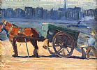 UNLOADING THE CART by Samuel C.  Taylor at Ross's Online Art Auctions