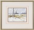WINTER LANDSCAPE by B.J. Russell at Ross's Online Art Auctions