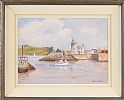 SAILING INTO HOWTH HARBOUR by Brian Reid at Ross's Online Art Auctions