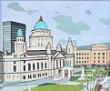 BELFAST CITY HALL by Dan Darcy at Ross's Online Art Auctions