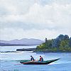 THE FANAD CURRACH MEN AT ARDS PIER CREESLOGH DONEGAL by Sean Lorinyenko at Ross's Online Art Auctions