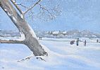 BUILDING THE SNOWMAN, BELMONT PARK by Stephen Edgar at Ross's Online Art Auctions
