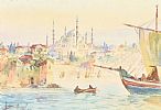 ISTANBUL FROM THE CANAL by Eastern School at Ross's Online Art Auctions