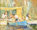 SAILING IN THE BLUE BOAT by Vittorio Cirefice at Ross's Online Art Auctions