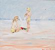ON THE BEACH by Marie Carroll at Ross's Online Art Auctions
