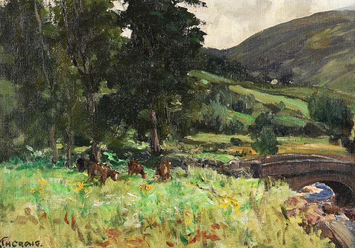 THE TOP OF THE GLEN, COUNTY ANTRIM by James Humbert Craig RHA RUA at Ross's Online Art Auctions
