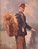 GATHERING CORN by William Mullan at Ross's Online Art Auctions