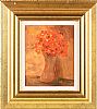RUSTIC VASE WITH RED FLOWERS by Harry C. Reid HRUA at Ross's Online Art Auctions