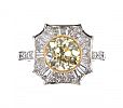 18CT WHITE GOLD YELLOW DIAMOND RING at Ross's Online Art Auctions