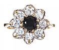 9CT GOLD SAPPHIRE & CUBIC ZIRCONIA RING at Ross's Online Art Auctions