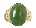 STERLING SILVER JADE RING at Ross's Online Art Auctions