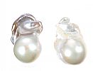 18CT GOLD PLATED BAROQUE PEARL EARRINGS at Ross's Online Art Auctions