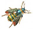 GOLD-TONE ENAMEL INSECT BROOCH at Ross's Online Art Auctions