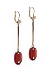 18CT GOLD AMBER EARRINGS at Ross's Online Art Auctions