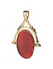 9CT GOLD CAMEO & AGATE SWIVEL PENDANT at Ross's Online Art Auctions