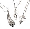 TWO STERLING SILVER NECKLACES & ANOTHER at Ross's Online Art Auctions