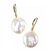 14CT GOLD BAROQUE PEARL EARRINGS at Ross's Online Art Auctions