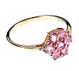 9CT GOLD PINK SAPPHIRE & DIAMOND RING at Ross's Online Art Auctions