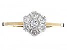 9CT GOLD DIAMOND FLORAL RING at Ross's Online Art Auctions